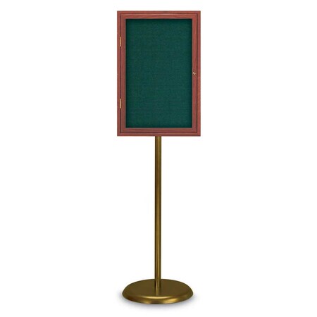 United Visual Products Corkboard, Triple Door, Radius Frame, 72x36", Satin/Apricot UV7005-SATIN-APRICOT